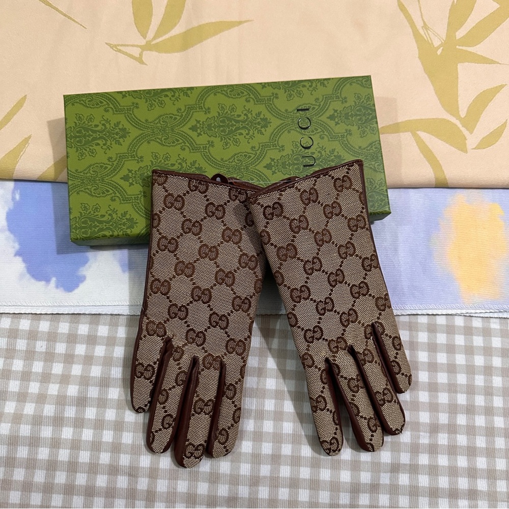 Gucci Horsebit Gg Canvas Gloves